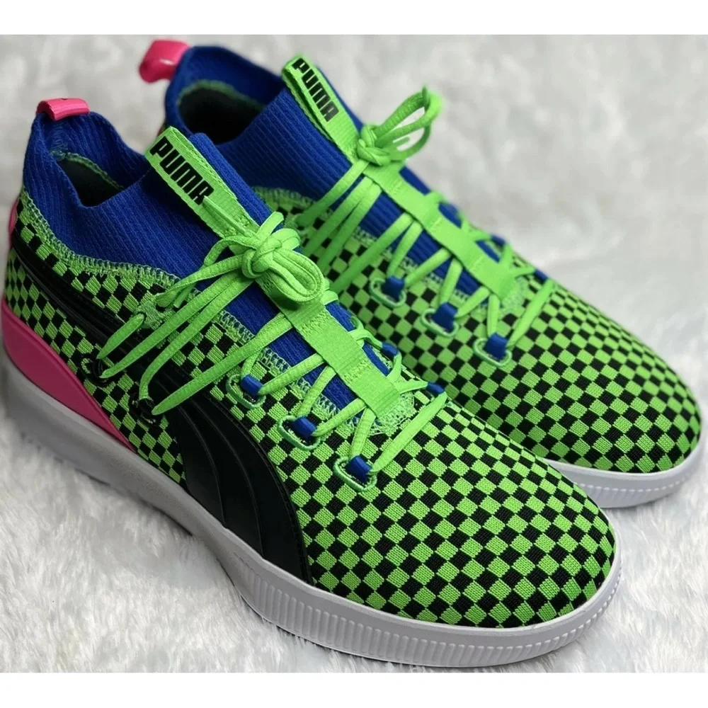 New Puma Basketball Clyde Court Summertime Green Men Sneakers 192893-01 Size 11 - Picture 3 of 8